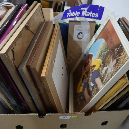 Box of frames etc
