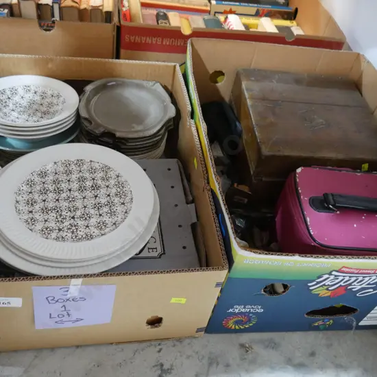 3 boxes sundries etc