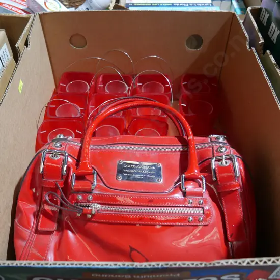 Candle holders, handbags etc