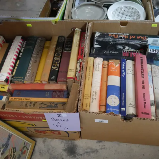 Two boxes of books
