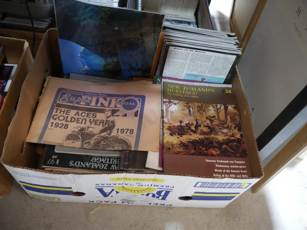 Box of magazines etc Image 1++
