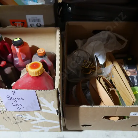 Two boxes of sundries