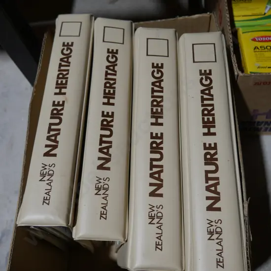 Box of NZ nature heritage books