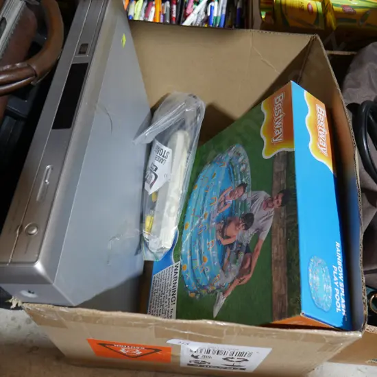 Sanyo HDD/DVD recorder, inflatable play pool