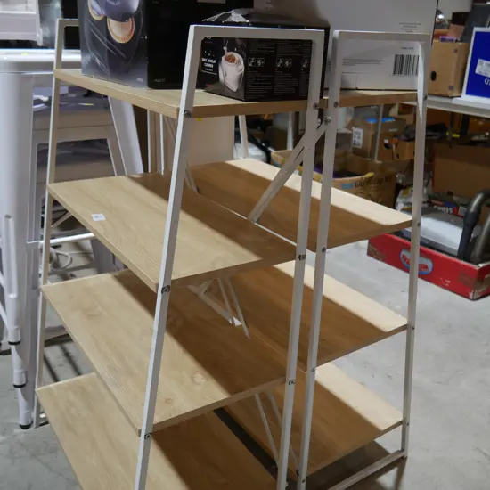 Two ladder shelf units