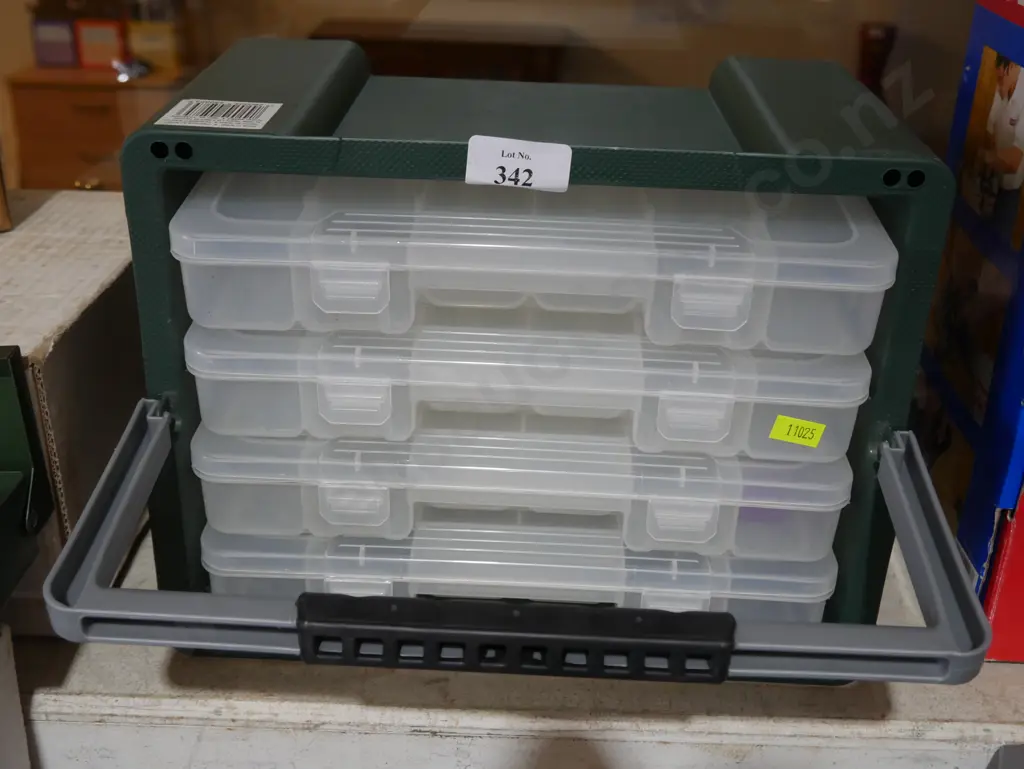 4 tier portable fishing tackle box Image 1++