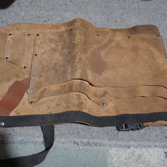 Leather belt tool bag