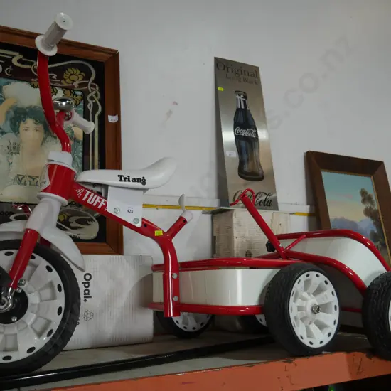 Tri ang tough trike and trailer
