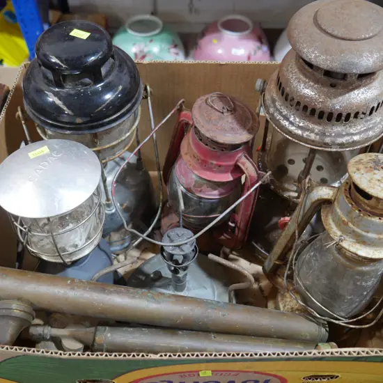 Old kero lamps etc