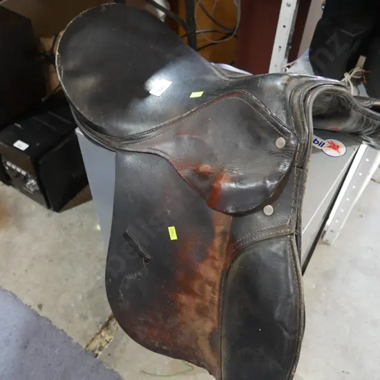 Saddle, brushes etc