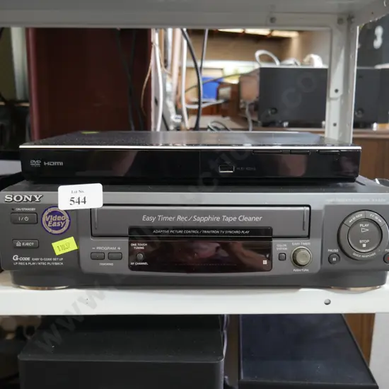 Videotape and DVD player