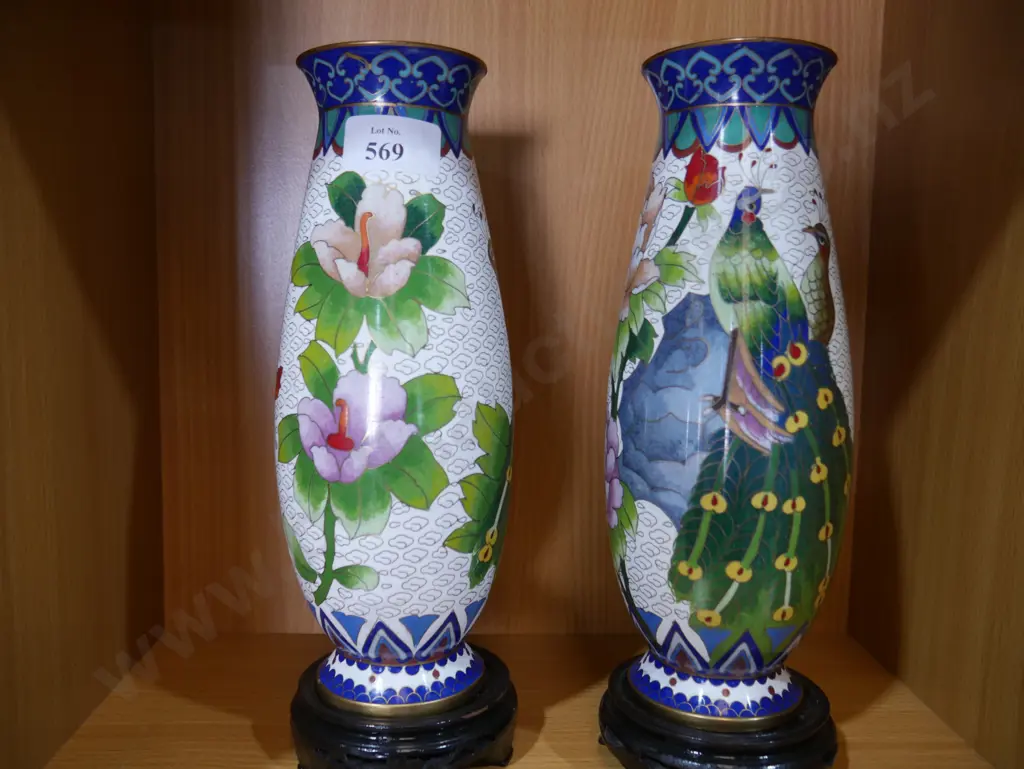 2 cloisonne vases Image 1++