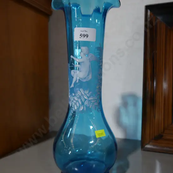Mary Gregory glass vase