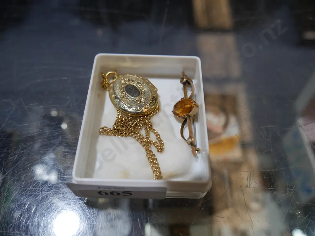 Gold brooch etc Image 1++