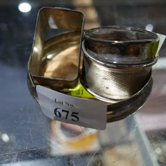 Sterling silver lid etc