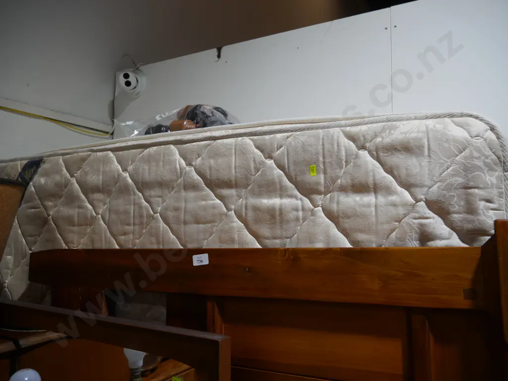 Queen mattress, base & headboard Image 1++