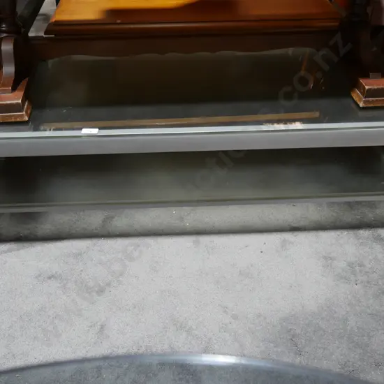 Glass top coffee table