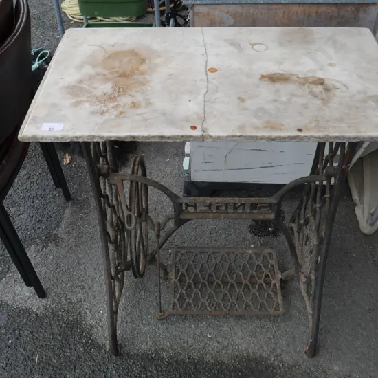Singer sewing machine base table