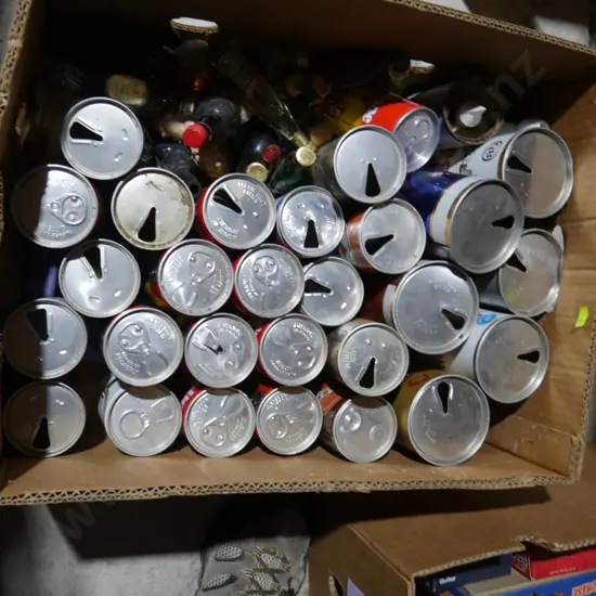 Assorted beer cans etc