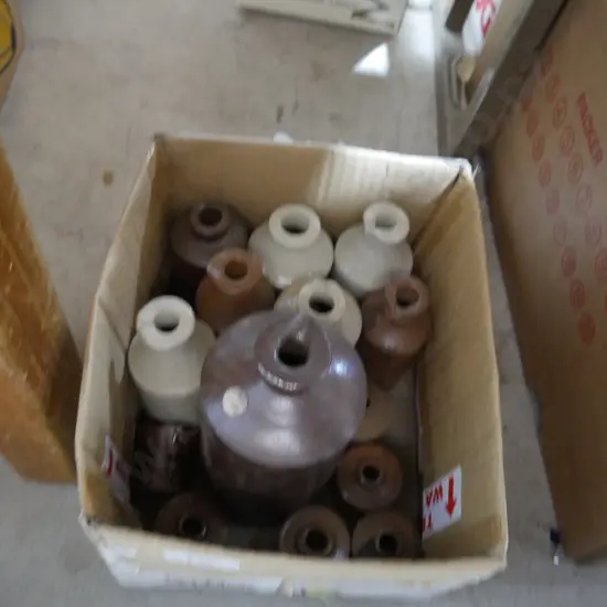 Assorted stone bottles