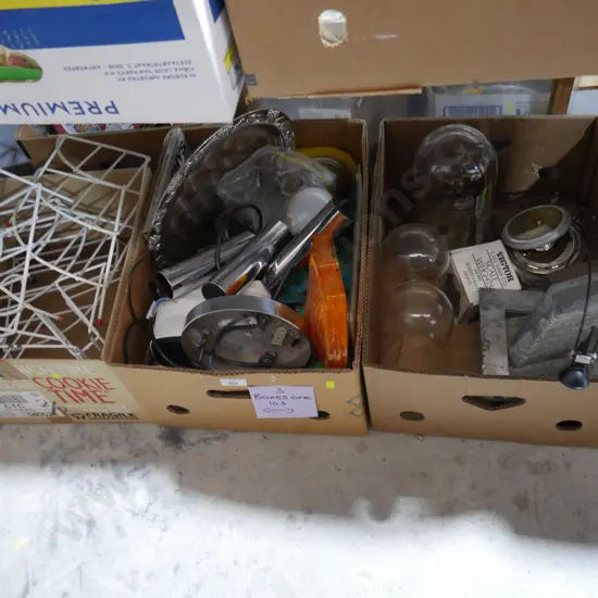 Three boxes of sundries