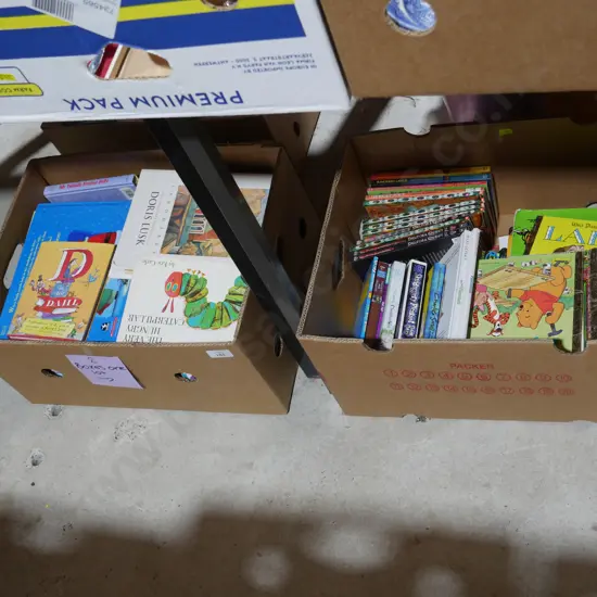 Two boxes of children's books