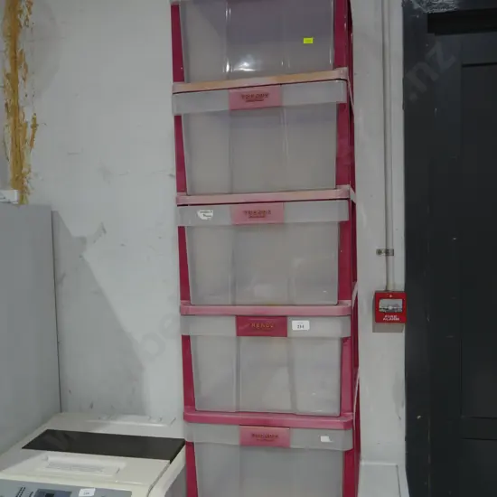 Plastic storage drawers