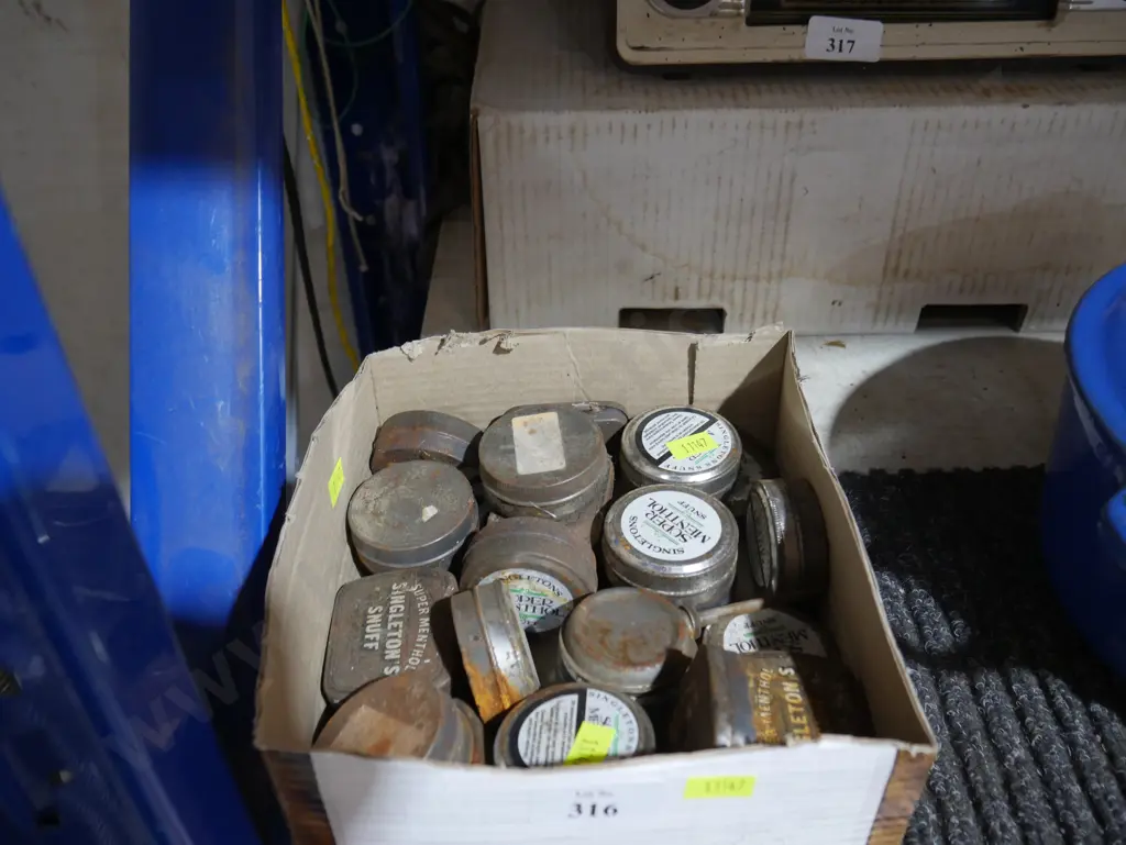 Old snuff tins etc Image 1++