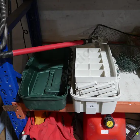 Tackle box and landing net