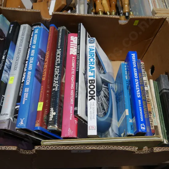 Box of aircraft, gun books