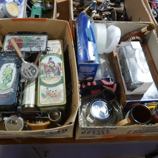 2 boxes of alcohol related items