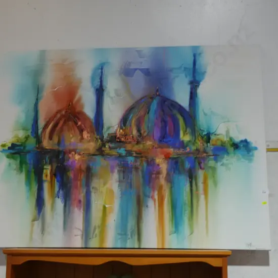 Canvas oil painting signed