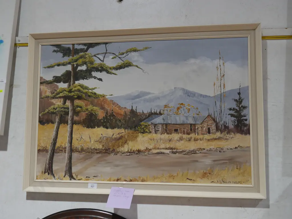 Oil painting by Philippa Phillips ~ Grantley's hotel Otago Image 1++