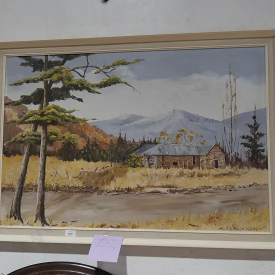 Oil painting by Philippa Phillips ~ Grantley's hotel Otago