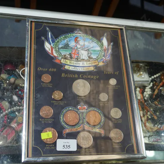 Set of British coins