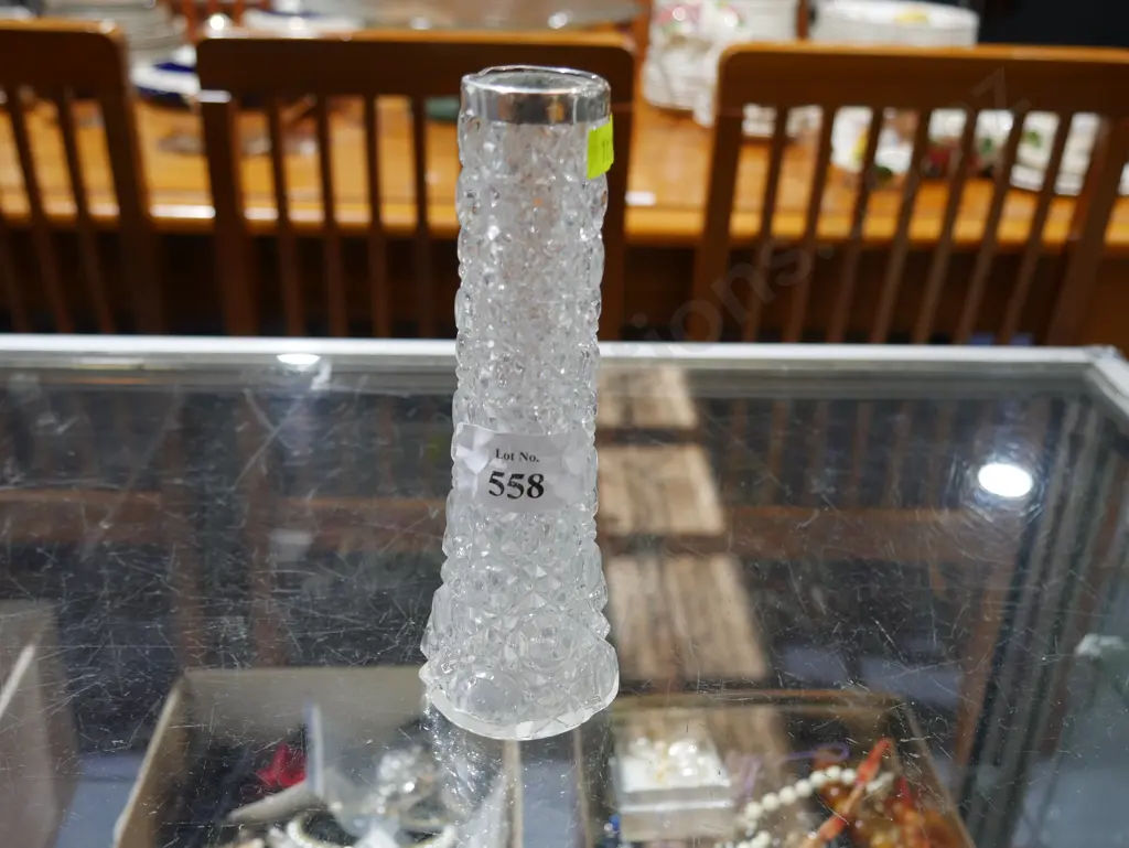 Sterling Silver tipped vase Image 1++