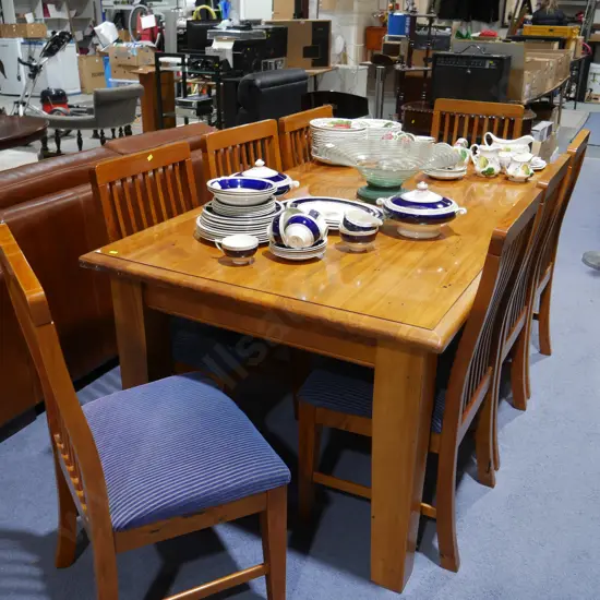 Dining table and 8 chairs