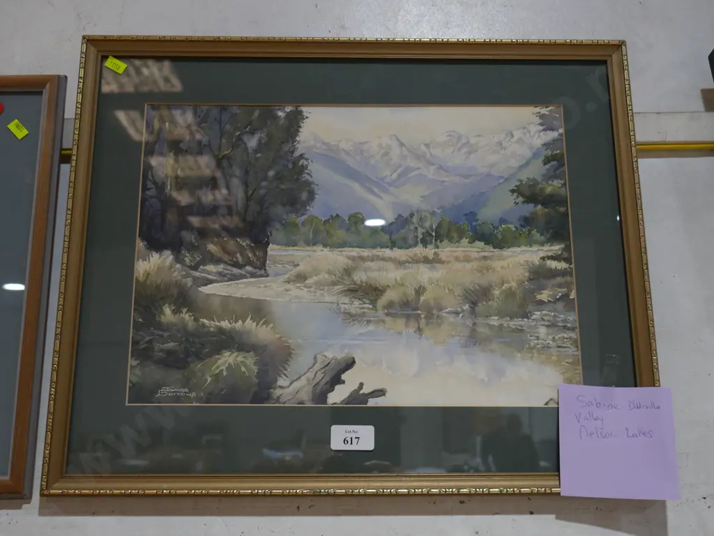James borrows Sabine D'Urville Valley, Nelson Lakes watercolour Image 1++