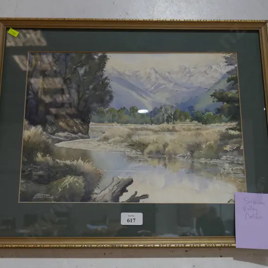 James borrows Sabine D'Urville Valley, Nelson Lakes watercolour