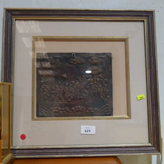 Framed Oriental artwork