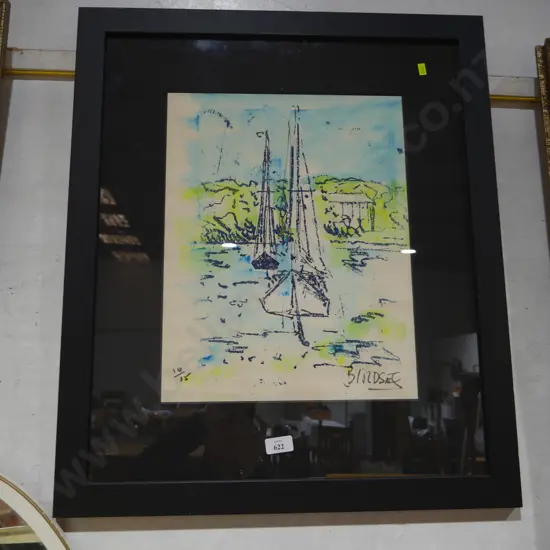 Limited edition print of sailboats