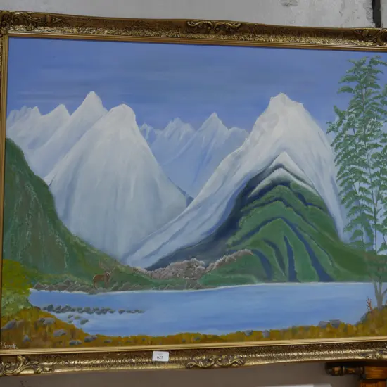 Landscape oil painting