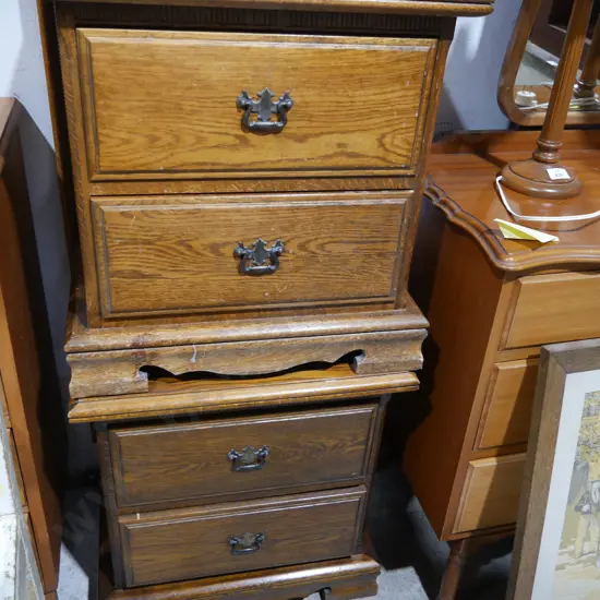 Pair of bedside drawers and matching headboard