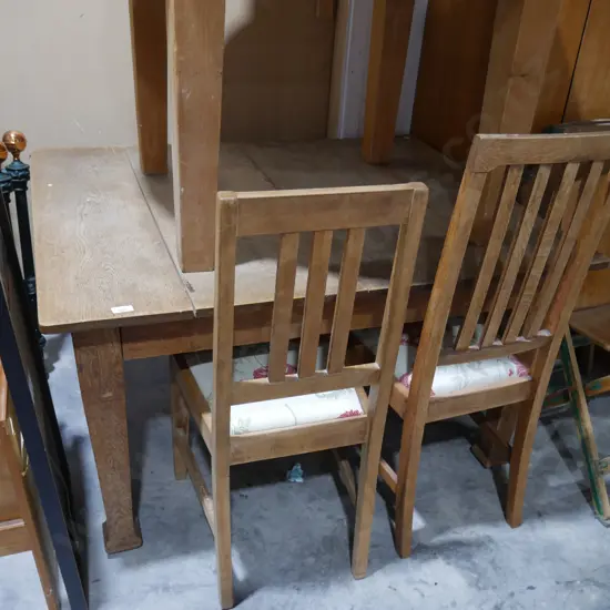 Dining table and two chairs