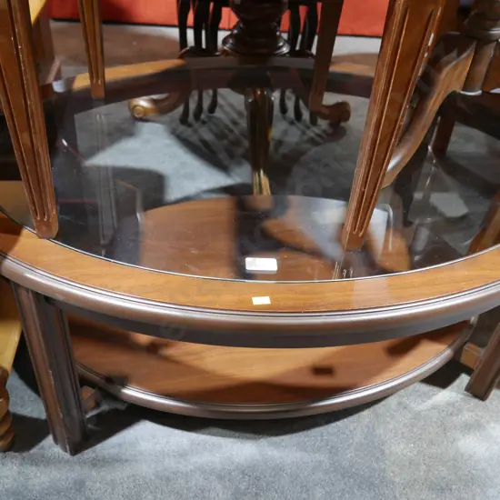 Glass top coffee table