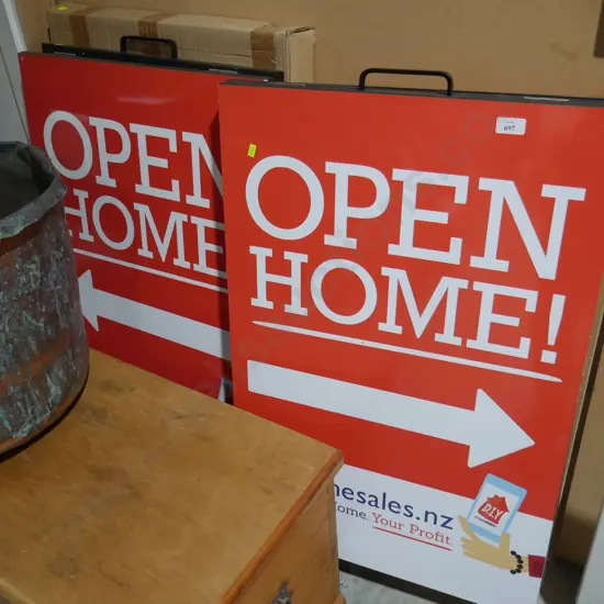 Open home sandwich board signs
