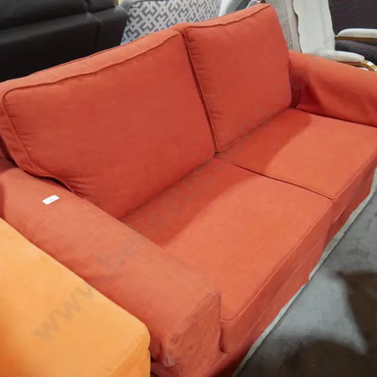 Red two seater settee