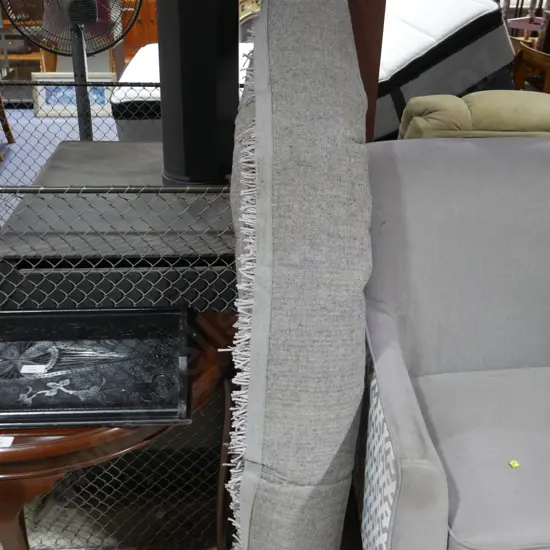 Gray shaggy floor rug