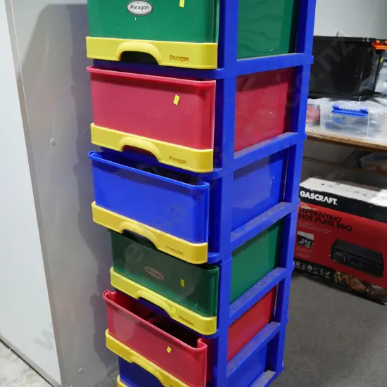 Plastic drawers and contents