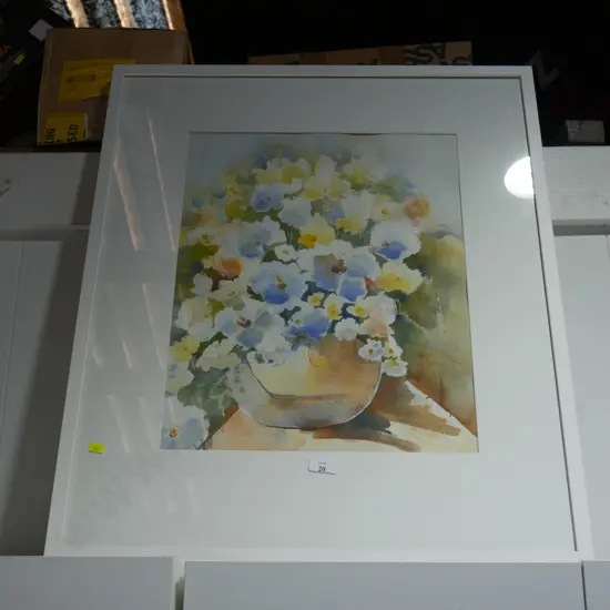 Framed watercolour